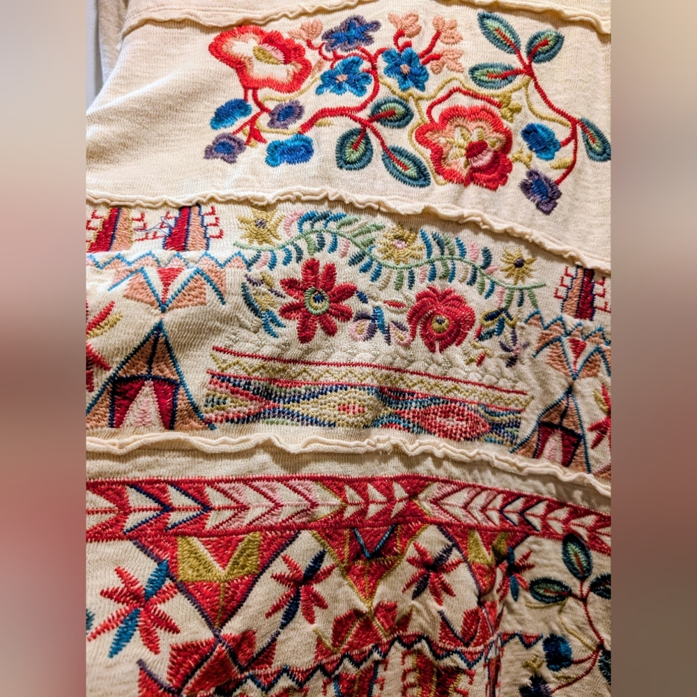 Johnny Was Krisly Embroidered Floral Women's Wrap Jacket - Picture 4 of 7